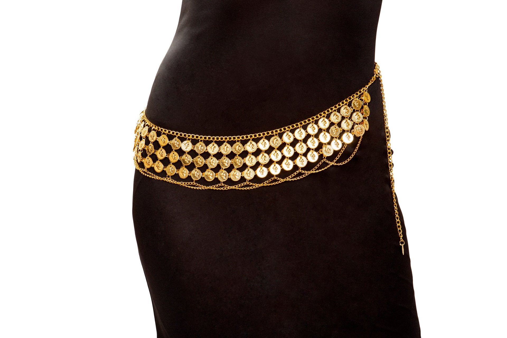 Belly dancer coin hip wrap